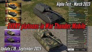 ALL tank platoons in War Thunder Mobile - A final look at the platoon system