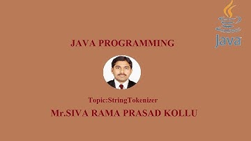 JAVA|StringTokenizer|Mr.SIVA RAMA PRASAD KOLLU