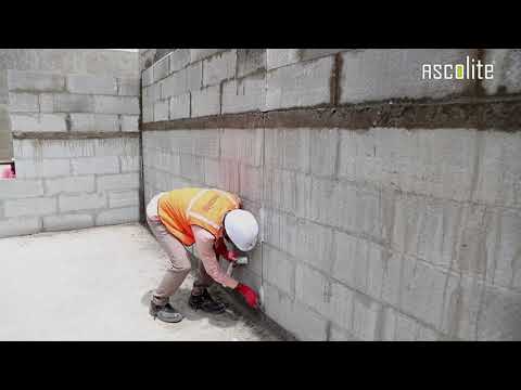 Filling in an Expansion Joint of AAC Block Wall