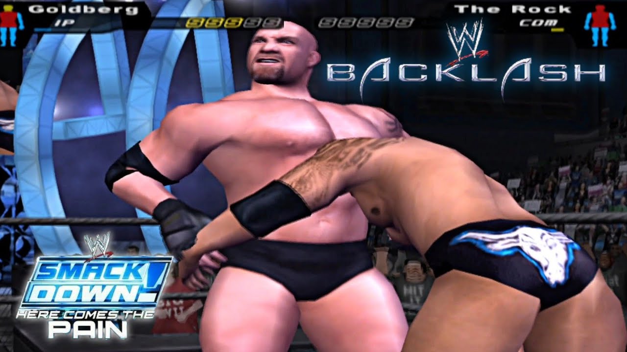 WWE Goldberg vs The Rock Backlash 2003 | SmackDown Here comes the Pain PCSX2