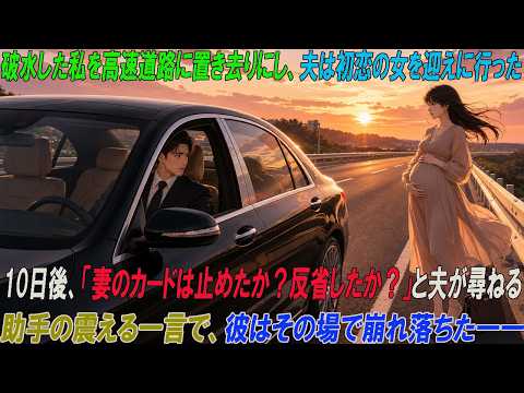 破水した私を高速道路に置き去りにし、夫は初恋の女を迎えに行った。10日後、「妻のカードは止めたか？反省したか？」と夫が尋ねる。助手の震える一言で、彼はその場で崩れ落ちた――