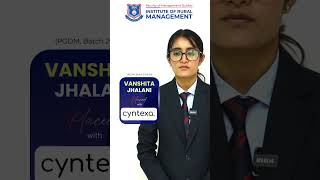 FMS-IRM PGDM Placement 2026 | Vanshita Jhalani’s Achievement with Cyntexa | MBA Placement