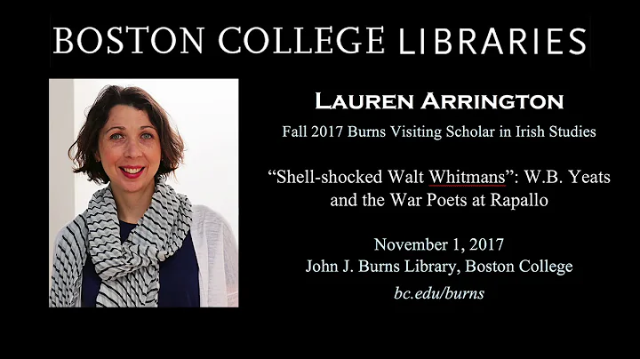 Lauren Arrington, Fall 2017 Burns Visiting Scholar...