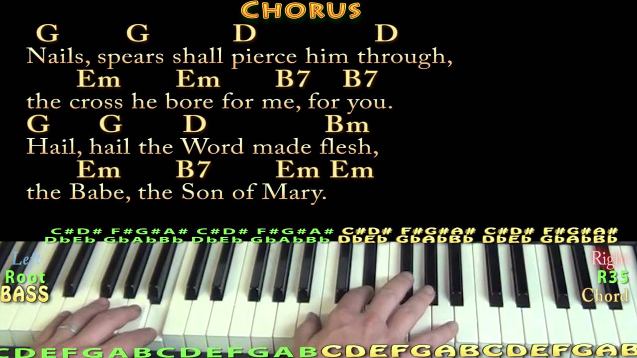 What Child is This (Christmas) Piano Cover Lesson in Em with Chords