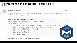 MLIR Open Meeting 2021-10-28: Discussion on representing tiling on tensors + parallelism