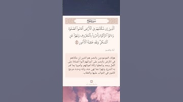 سورة الحج أية (٤١)