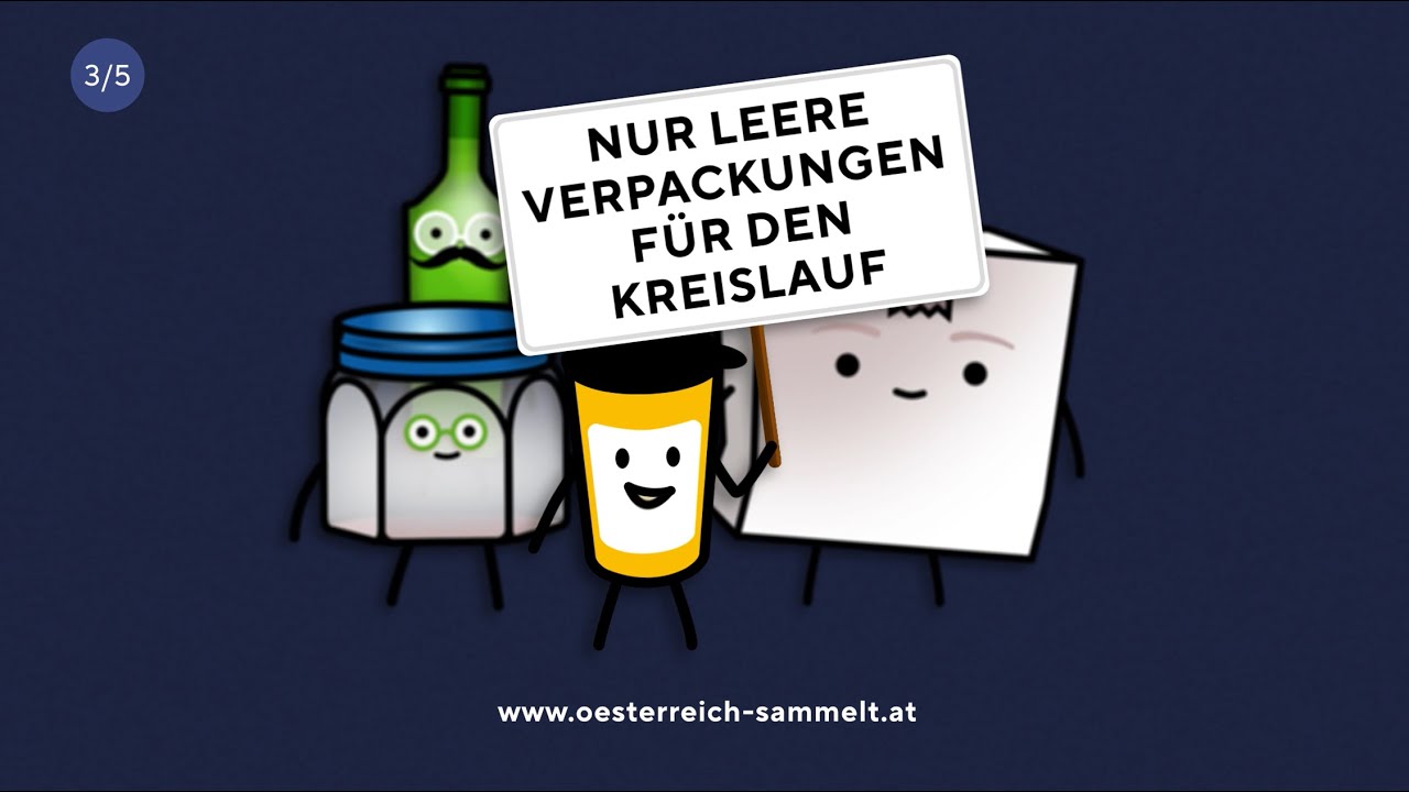 Nur leere Verpackungen für den Kreislauf