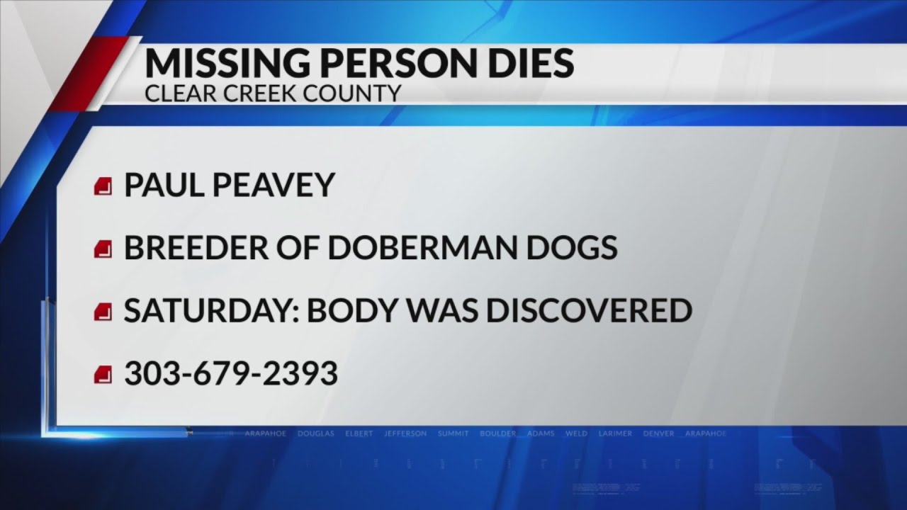 Missing person found dead in Clear Creek County - YouTube