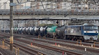 【4K高画質】JR貨物EF210形100番台173号機〔新〕(旧塗装・ラストナンバー)+タキ20両が与野駅を通過するシーン(臨8763レ・新A151・石油輸送)2026.3.16