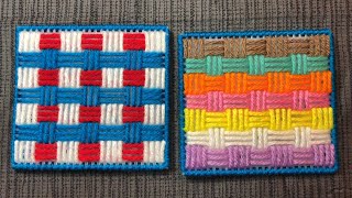 🟩 Basket Pattern🧺 | Tutorial 2 | Plastic Canvas