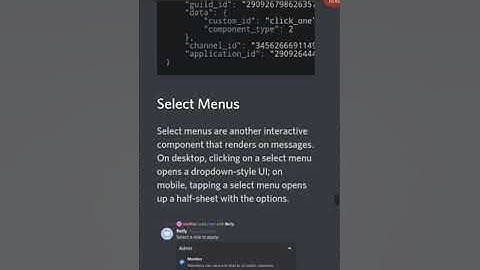 Discord Slash Commands, Selection Menus and buttons, and Information