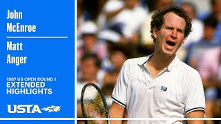 John McEnroe vs. Matt Anger Extended Highlights | 1987 US Open Round 1