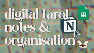 how I use digital tools for tarot | notion and google sheets | Sapling Tarot screenshot 3