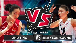 ✅Zhu Ting vs Kim Yeon-koung✅ | Who is the Best for you ? | China vs Korea | World cup 2019 | HD |