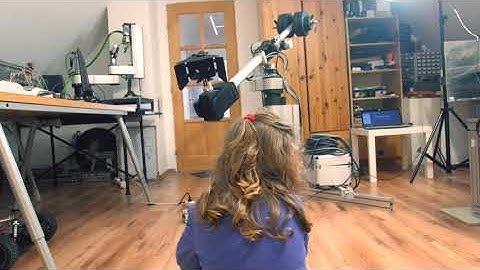 DIY robot camera crane first video test