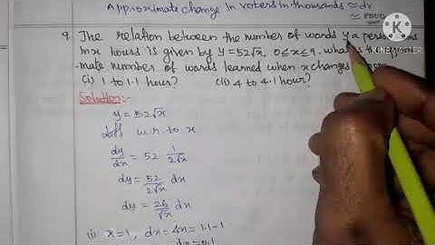12th maths/Exercise 8.2 Q no 9(i) and (ii)/Chapter-8 Differentials and Partial Derivatives