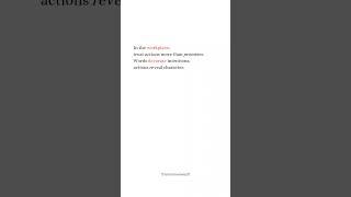 Trust Actions, Not Promises | Workplace Wisdom #ytshorts