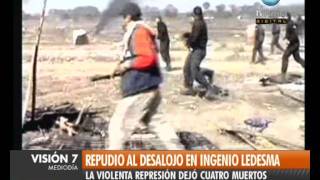 Visión Siete: Jujuy: Repudio al desalojo en Ingenio Ledesma