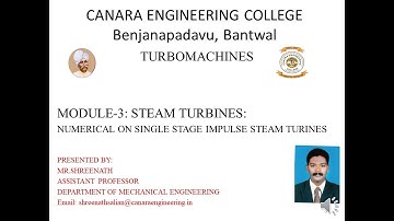 VTU TM 18ME54 M3 L5 Numerical on single stage impulse turbine