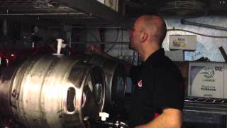 Tapping the cask for the Beer Engine at Swig Perrysburg