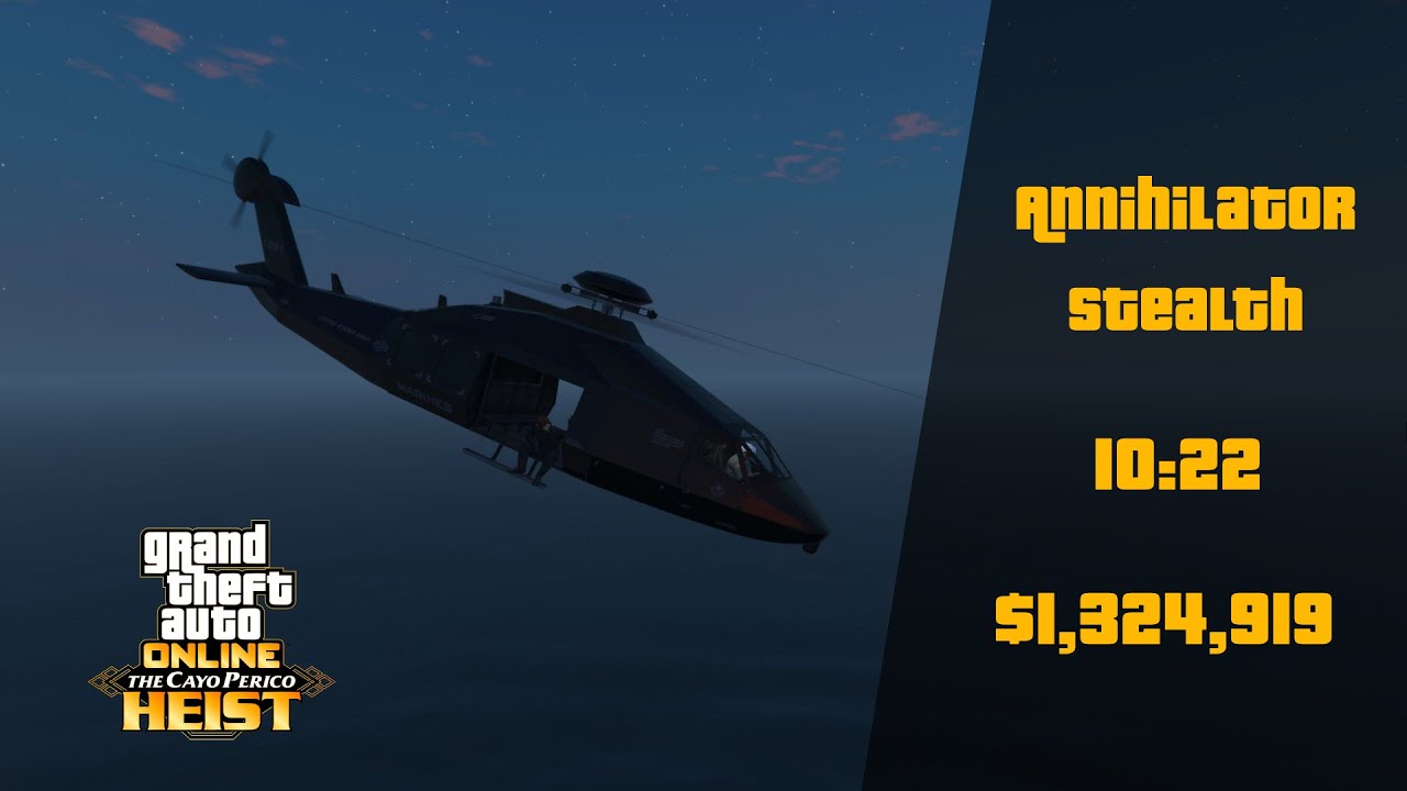 Annihilator Stealth, Side Gate entry, Full take, Stealth GTA Online