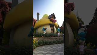 Smurf Village at Dubai Miracle Garden 🌸💙