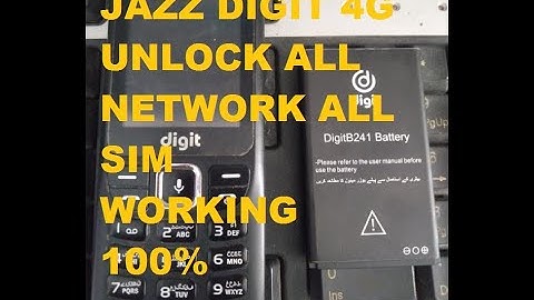 How To Unlock Jazz Digit 4G All Network All Sim Working 100% Solution