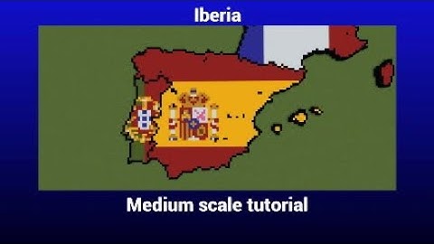 How to build medium scale world flag map part 4 Iberian peninsula