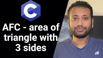 C programming Bangla Tutorial 5.41 : ত্রিভুজের ৩ বাহুর দৈর্ঘ্য এর ক্ষেত্রফল নির্ণয়ের জন্য A,F,C