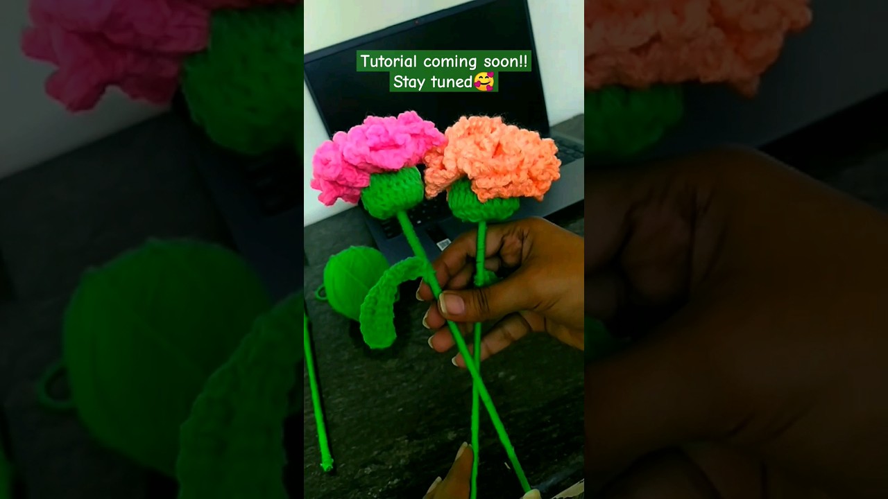 How to crochet carnations💮Crochet carnation flowers💮easy tutorial for