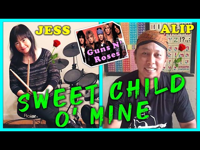 Alip Ba Ta u0026 Jess Mancuso Collab - Sweet Child o' Mine - Guns N' Roses - Guitar, Piano, Violin, Drum class=