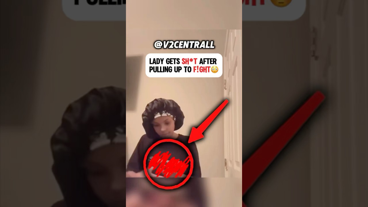Леди получает дерьмо после того, как подъехала на драку😳 