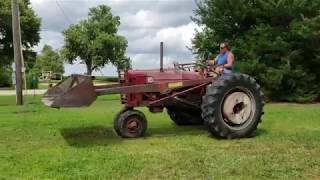 1954 Farmall Super M Tractor With Loader & 3 Point Blade