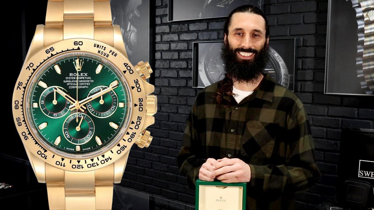 Jeg har en engelskundervisning perspektiv fabrik Rolex Daytona: Yellow Gold Green Dial 116508 & Mother of Pearl 116503 Watch  Review | SwissWatchExpo - YouTube