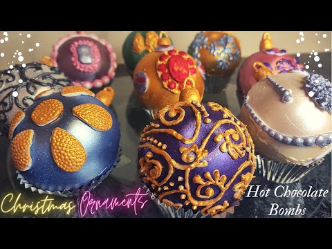 Hot Chocolate Bombs Christmas Ornaments / Σοκολατένια Χριστουγεννιάτικα Στολίδια