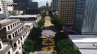 Skyfox drone footage of black austin ...