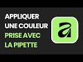 Comment appliquer une couleur prise avec la pipette sur Affinity