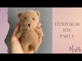 Baby toy: Knitting cuddly companions. Teddy Bear. Part 3 - nose, eyes. Free pattern step by step.