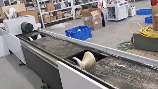 tube/pipe fiber laser cutting machine with automatic clamping system, mimimum waste tube