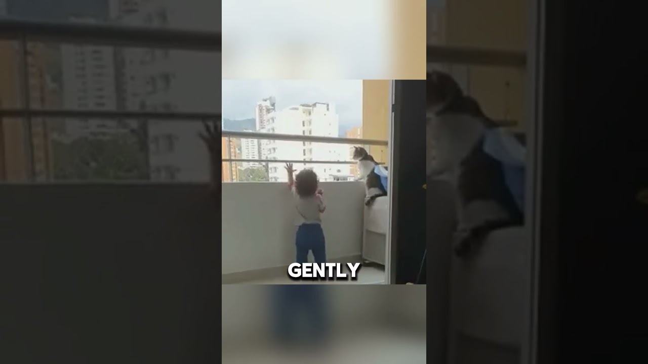 This cat became a babysitter ❤️ 