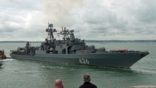 🇷🇺 Russian Navy Udaloy-Class Destroyer, Vice-Admiral Kulakov Goodwill Visit To Portsmouth UK