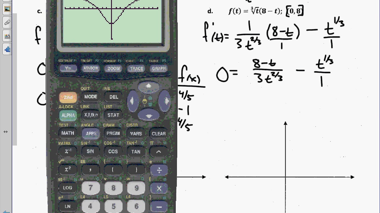 Calculus Unit 4 1 Notes Absolute Min and Max on Closed Intervals 2017 ...