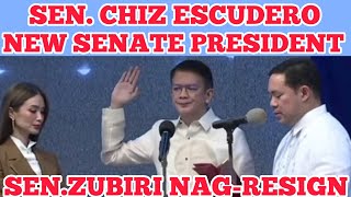 SEN. CHIZ ESCUDERO TAKES OATH AS A NEW SENATE PRESIDENT | SEN. ZUBIRI NAG-RESIGN #senatehearing