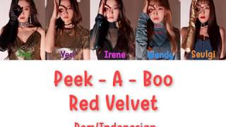 Red Velvet - Peek A Boo Lyrics (Color Coded Lyric Indonesian|Romanized)