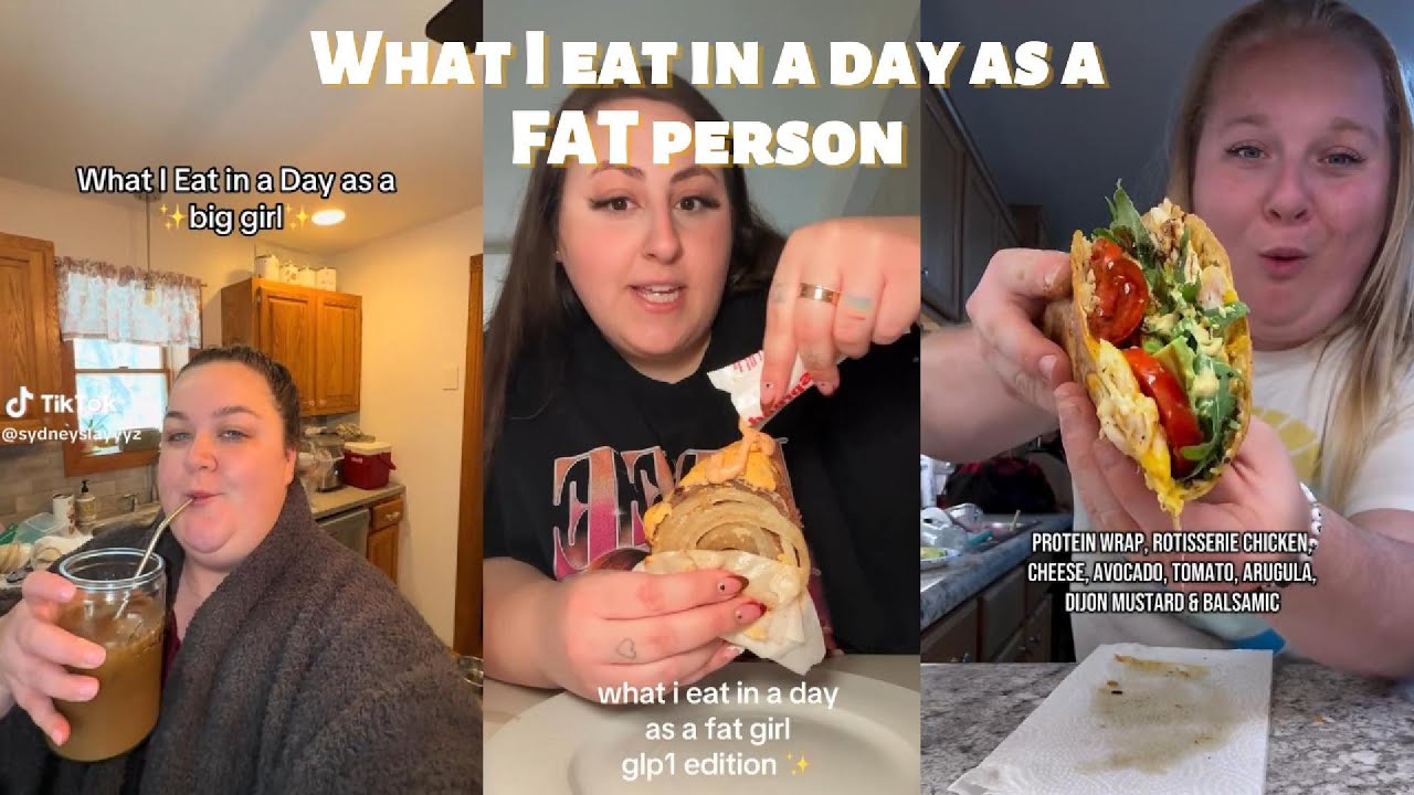 What I eat in a day as a FAT/Plus size person 🍔🍝🍜 | TikTok | Food | WIEIAD | Plus size | Meals
