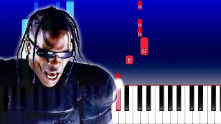 Travis Scott - 4X4 (Piano Tutorial)