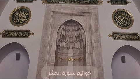 خواتيم سورة الحشر || القارئ محمد خليل
