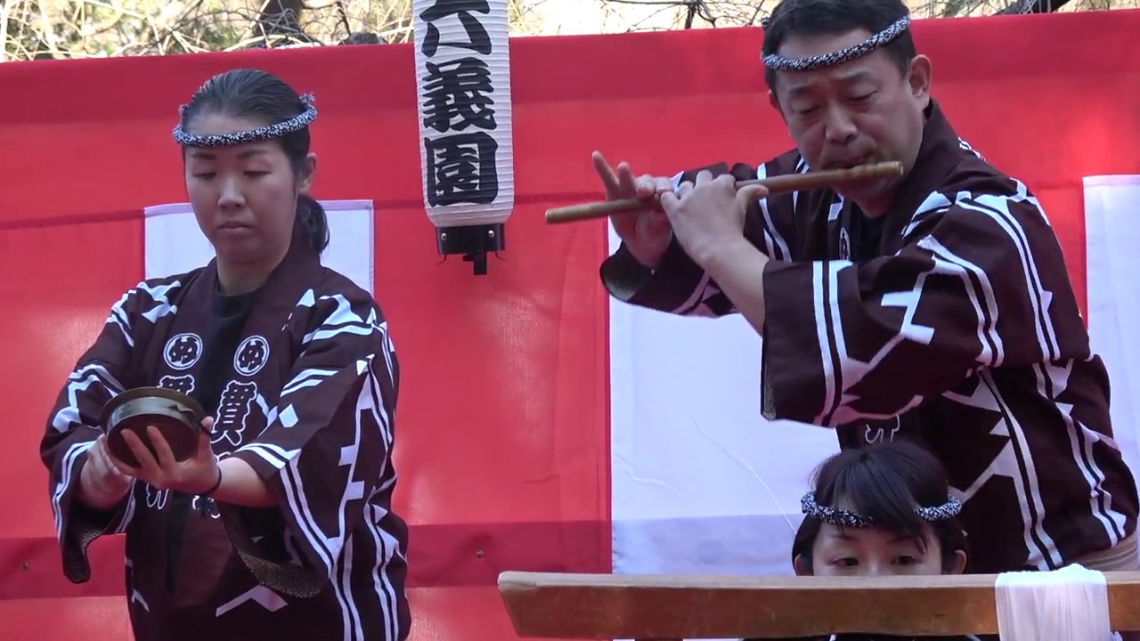 貫井囃子 2020-01-03六義園