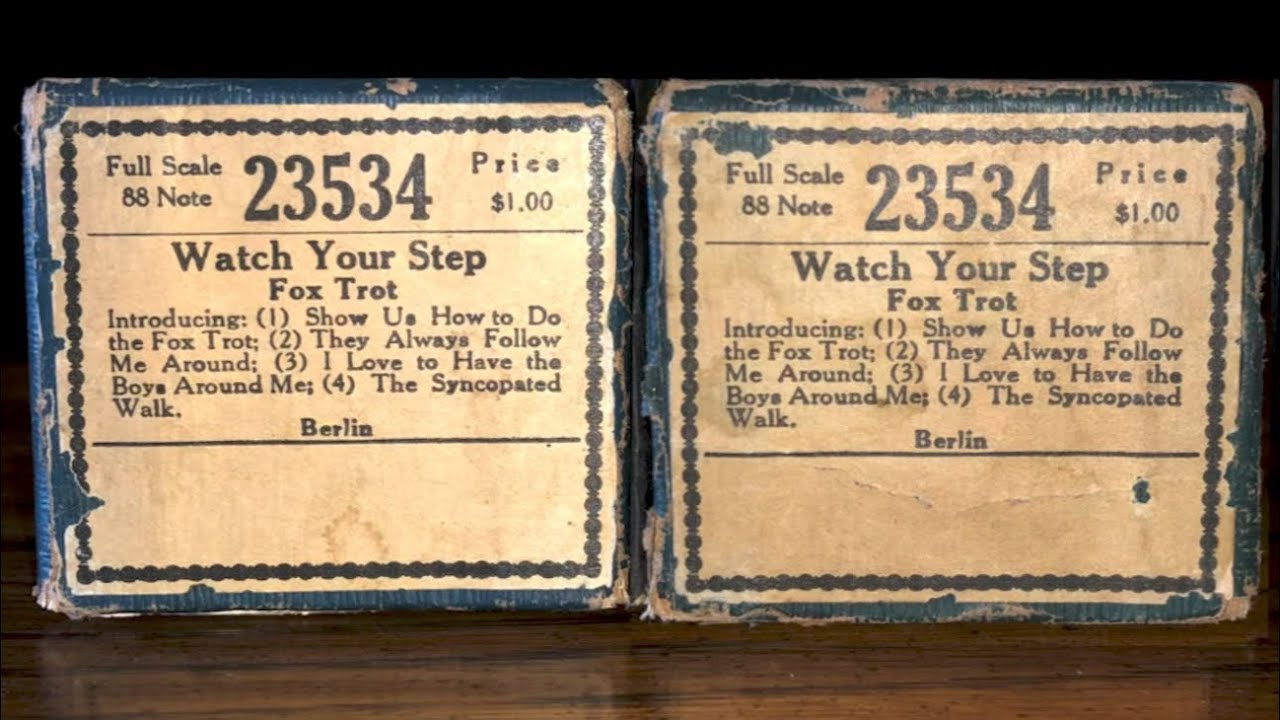 Watch Your Step - Fox Trot Medley | Berlin 1914 | Player piano roll