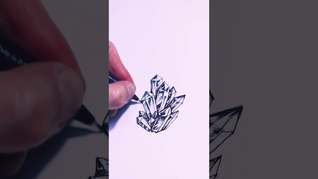 3d crystal pencil draw         